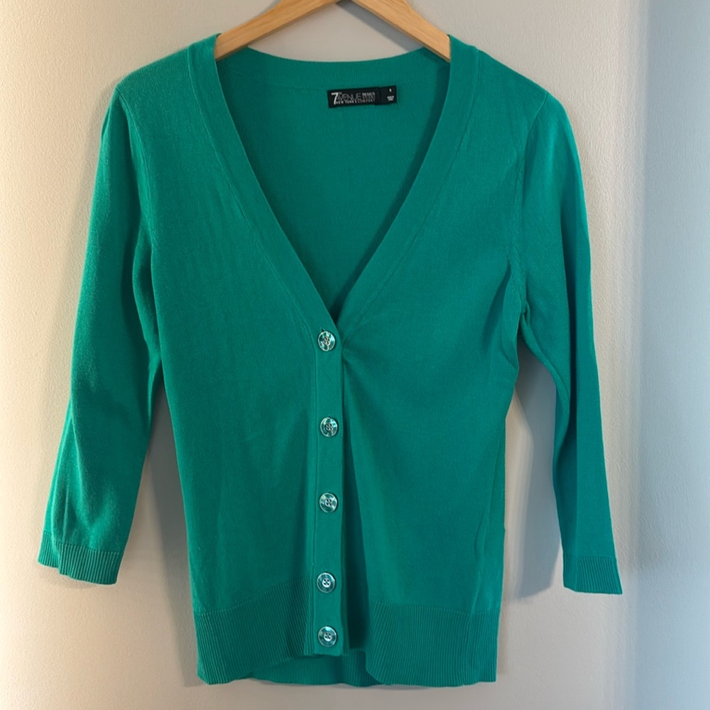 NY & Co Women’s Turquoise Cardigan Sweater